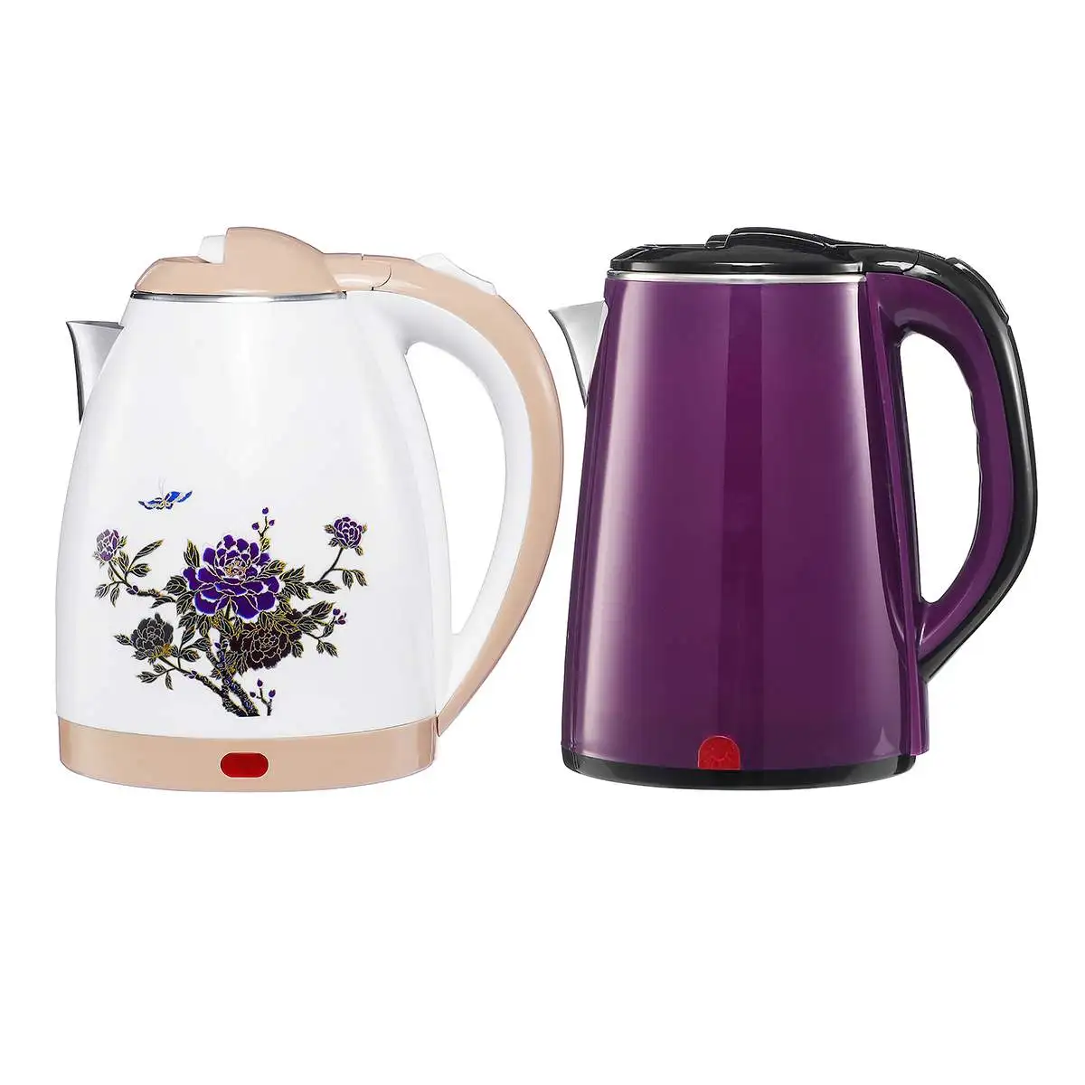

2L Double-layer Stainless Steel 220V 1800W Power 360 Degree Rotational Base Overheating Power Off Electric Water Kettles