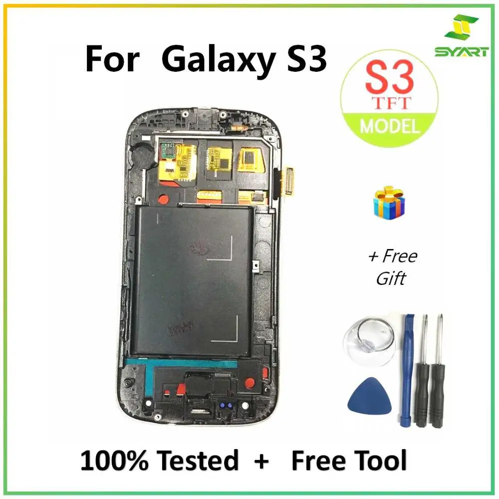 Syart для Samsung Galaxy S3 ЖК дисплей сенсорный экран дигитайзер сборка с рамкой SIII i9300 4 8