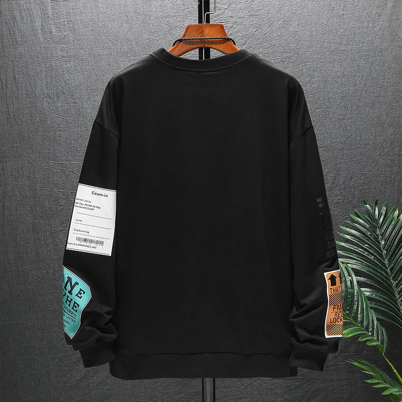 Толстовка мужская с длинным рукавом Модный пуловер цифровым принтом