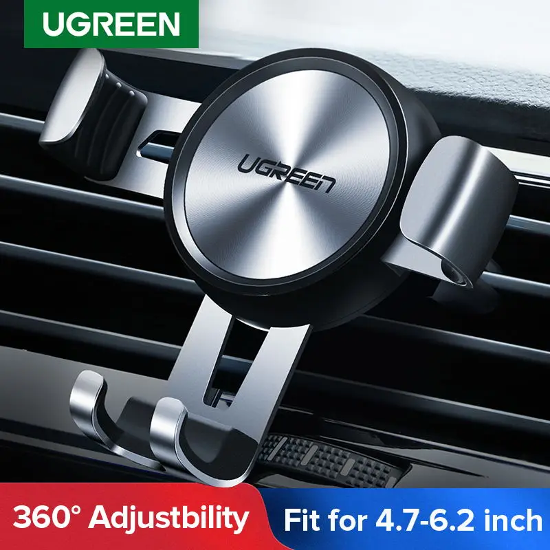 Ugreen Автомобильный держатель для телефона для мобильного смартфона, поддержка в автомобиле, подставка для сотового телефона для iPhone 11, авто крепление на вентиляционное отверстие, Гравитационный держатель, подставка