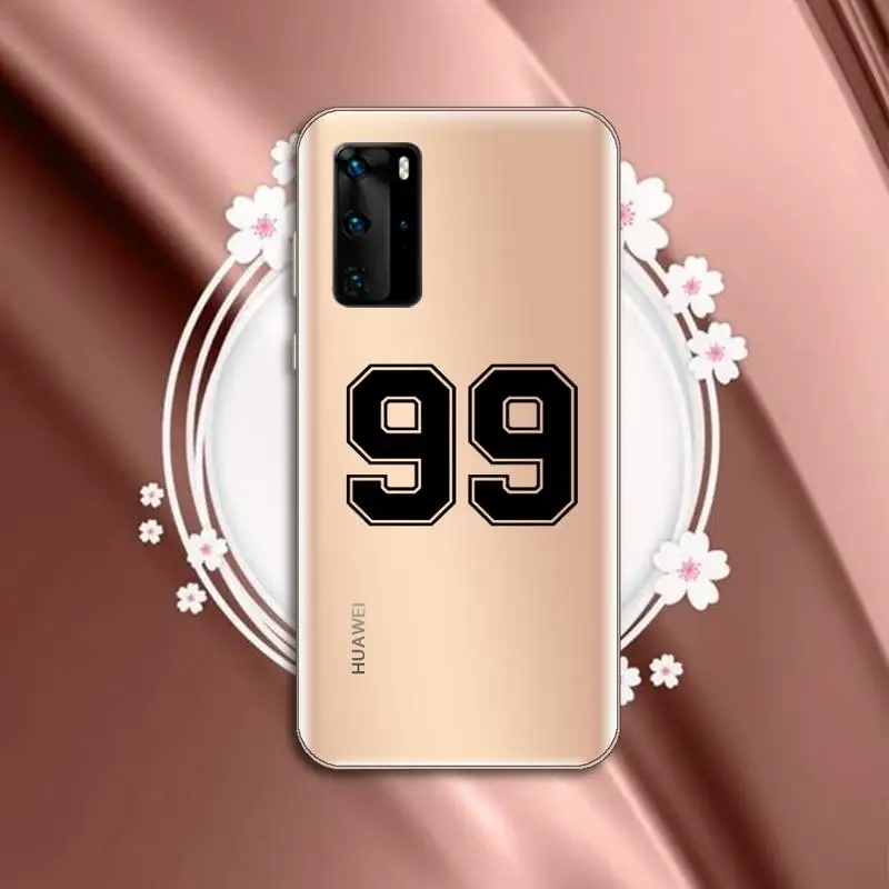 

Football Lucky number And letter Phone Case Transparent for Huawei P honor 8 10i 20 30 40 smart 2019