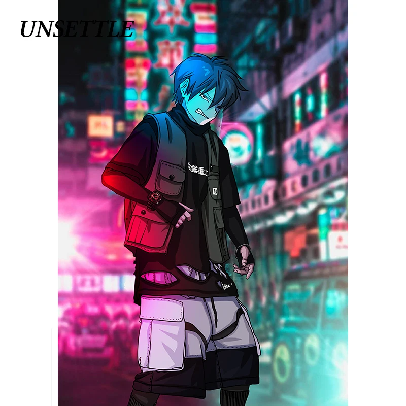 UNSETTLE 2020SS летние мужские хип хоп джоггеры шорты в уличном стиле с карманами