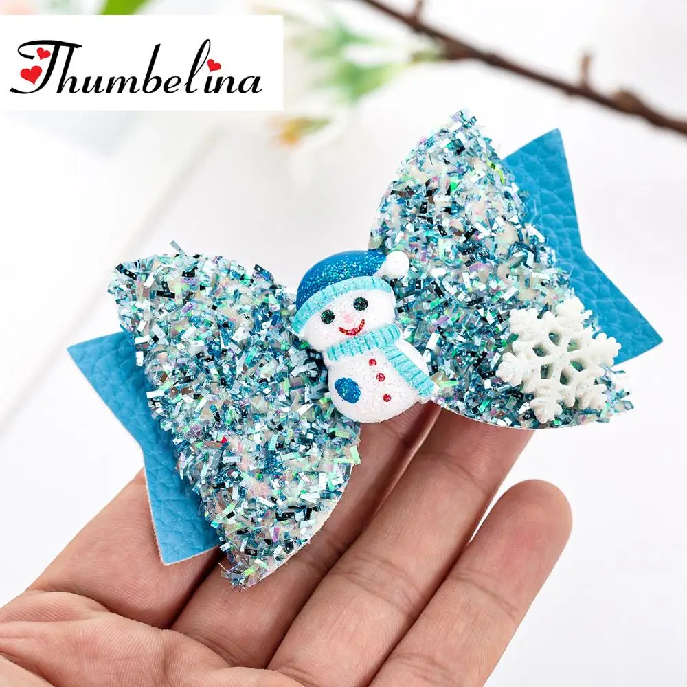 3 5 дюймов Рождество милый олень заколки желе банты для волос Танцевальная