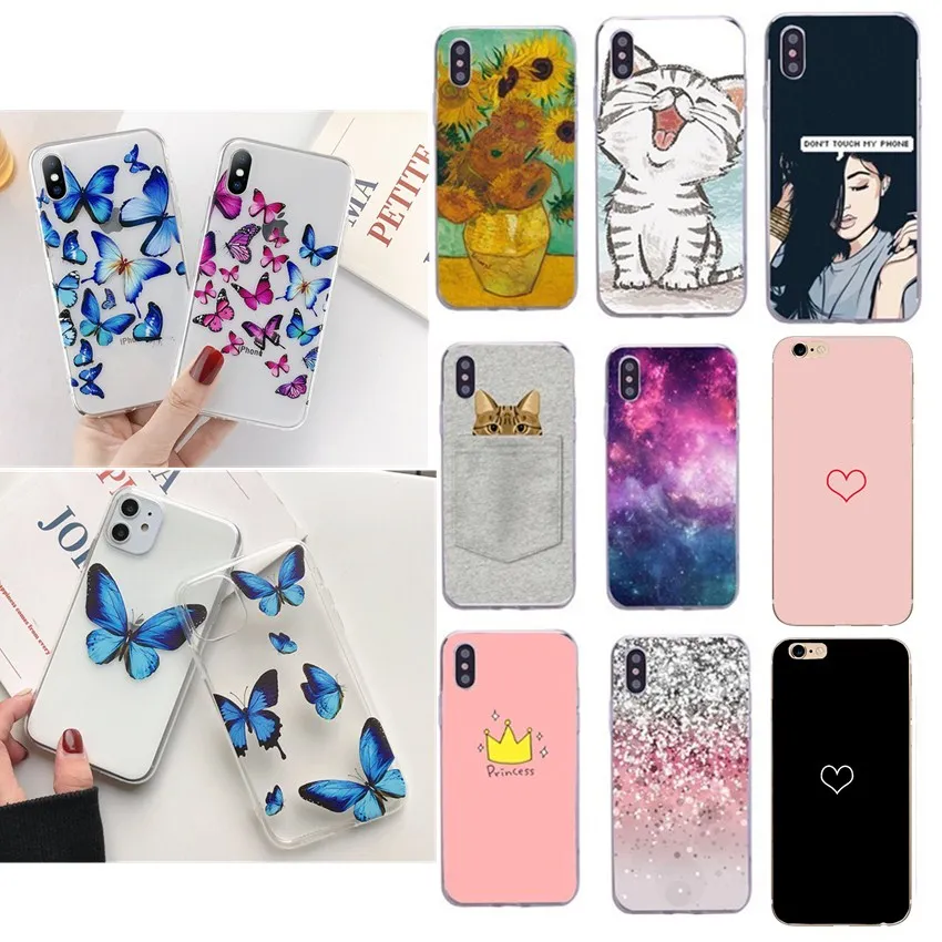 Чехол Funda для iphone x силиконовый чехол чехлы 6s iphone5 7plus 8plus 6 5 5s se 2020|Бамперы| |