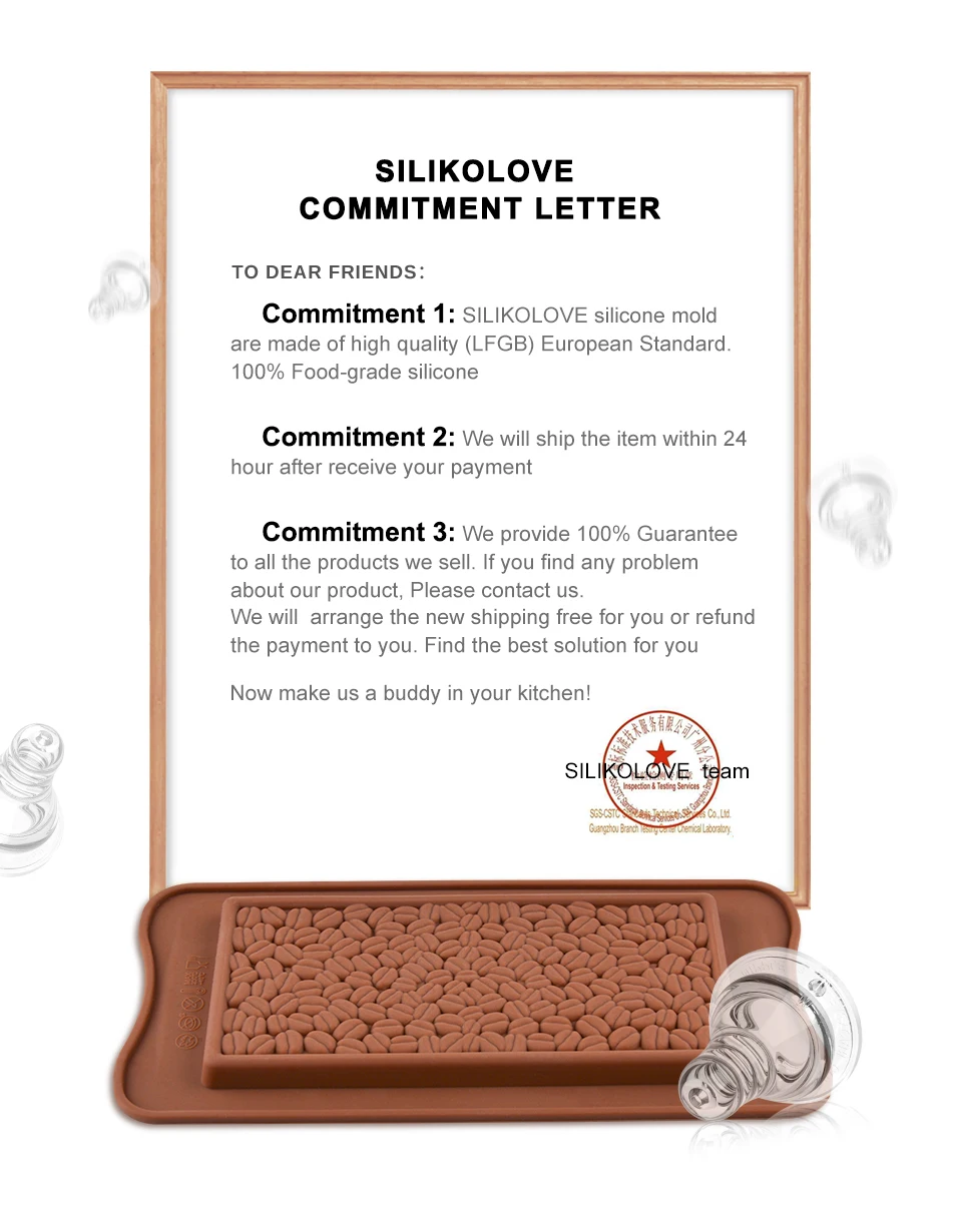 SILIKOLOVE Coffee Beans Chocolate Silicone Mold Candy Cake Mould Biscuits Cookies DIY Baking Tools Soap Molds Cake Decorating