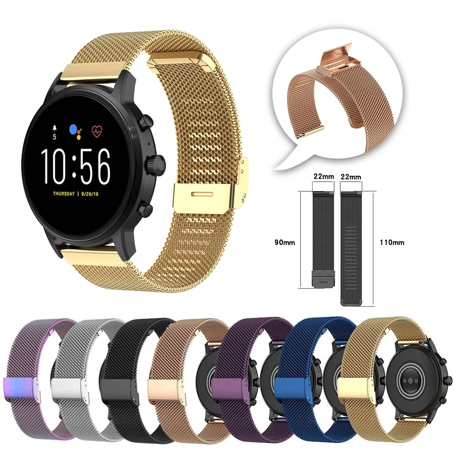 

Ремешок «Миланская петля» для Samsung Galaxy watch 3 41 мм 45 мм Active 2 46 мм 42 мм, браслет для huawei watch gt 2e 2 pro, 18 20 22 мм