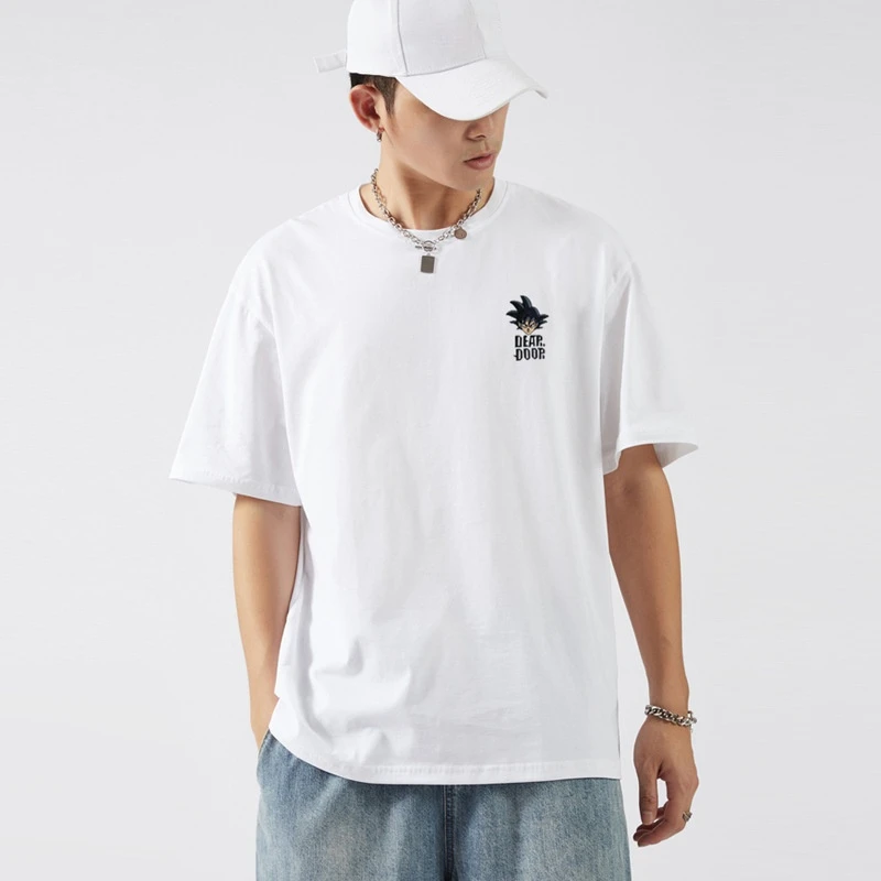 

Casual T-shirt Boys Dragon Printed Streetwear Male Tops Teeshirt Man Short Sleeve Fashion T Shirt Hip Hop Clothes Sun Goku