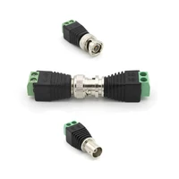 123p male female coax cat5 to coaxial bnc connector for cctv camera video balun