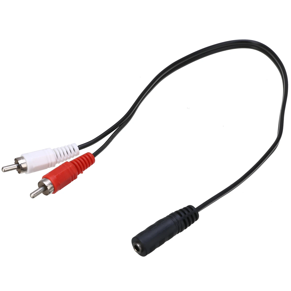 Black 3.5mm Male to 2 RCA Female Audio Mic Adapter Cable for iPhone Mini Jack Stereo Extension Line Convertor Accessories | Электроника
