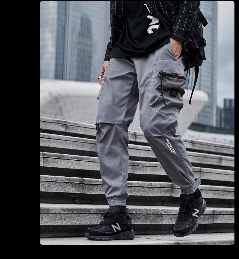

Overalls men's 2021 autumn and winter new fashion brand men's pants high street loose casual trousers men