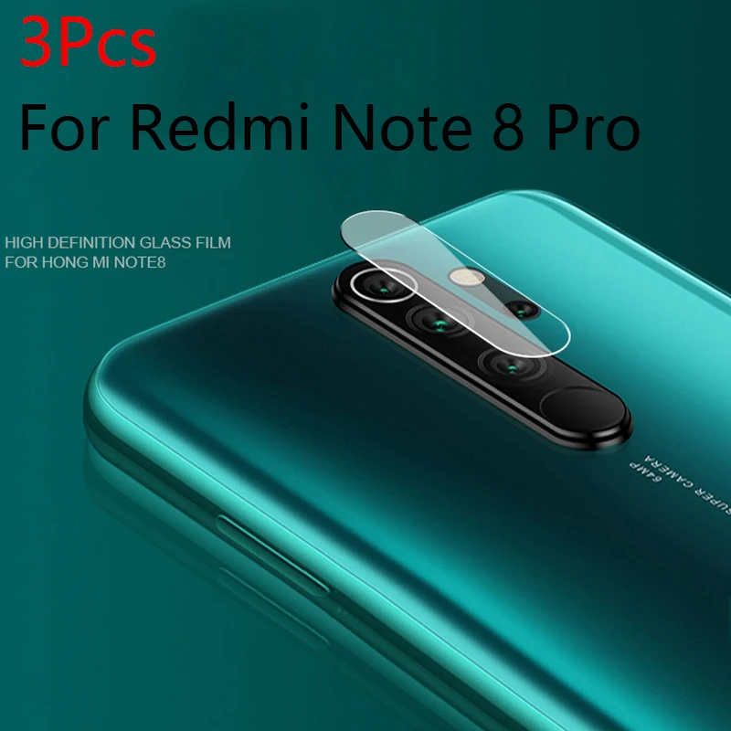 3 шт. Задняя крышка объектива камеры из мягкого закаленного стекла для Xiaomi Redmi Note 8 пленка Взрывозащищенная для Xiaomi Redmi Note 8 Pro мягкое стекло