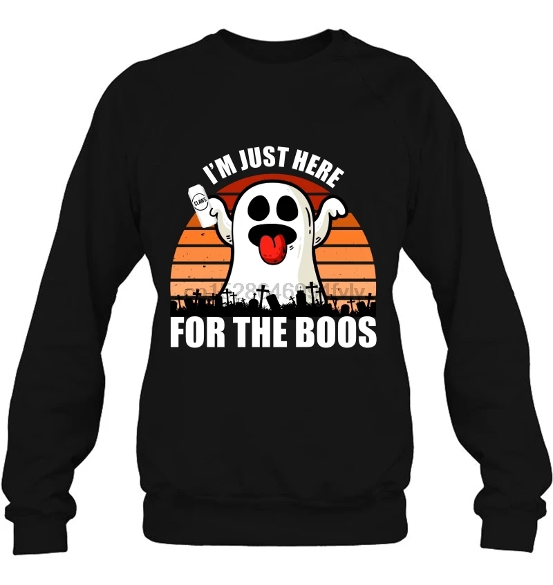 Мужская толстовка с капюшоном I'm Just Here For The Boos винтажная женская уличная одежда