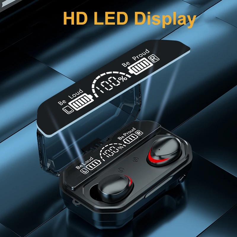 Беспроводные наушники спортивные водонепроницаемые Bluetooth 9D стерео TWS игровая