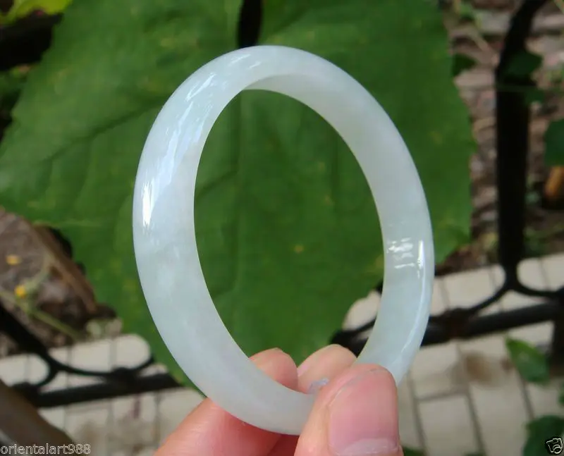 100% Натуральный Необработанный ледяной жадеит изумруд нефрит браслет 59 мм 25 класс