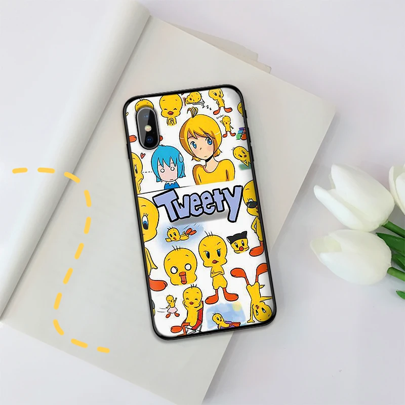 Птичка Твити Мягкий ТПУ чехол для Apple IPhone X XR XS MAX 5 5S 5C SE 6 S 7 8 Plus ipod touch силиконовый