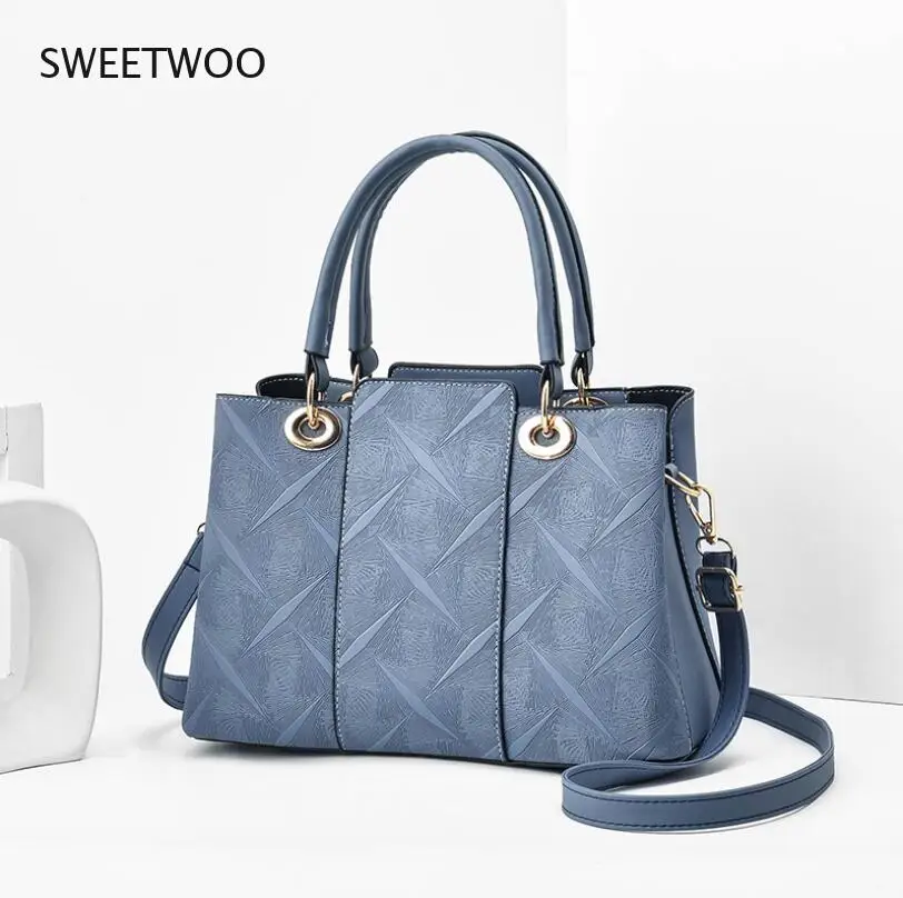 

Leather embossed female bags spring and summer new fashion woman handbag European American style trend ladies Crossbody bags