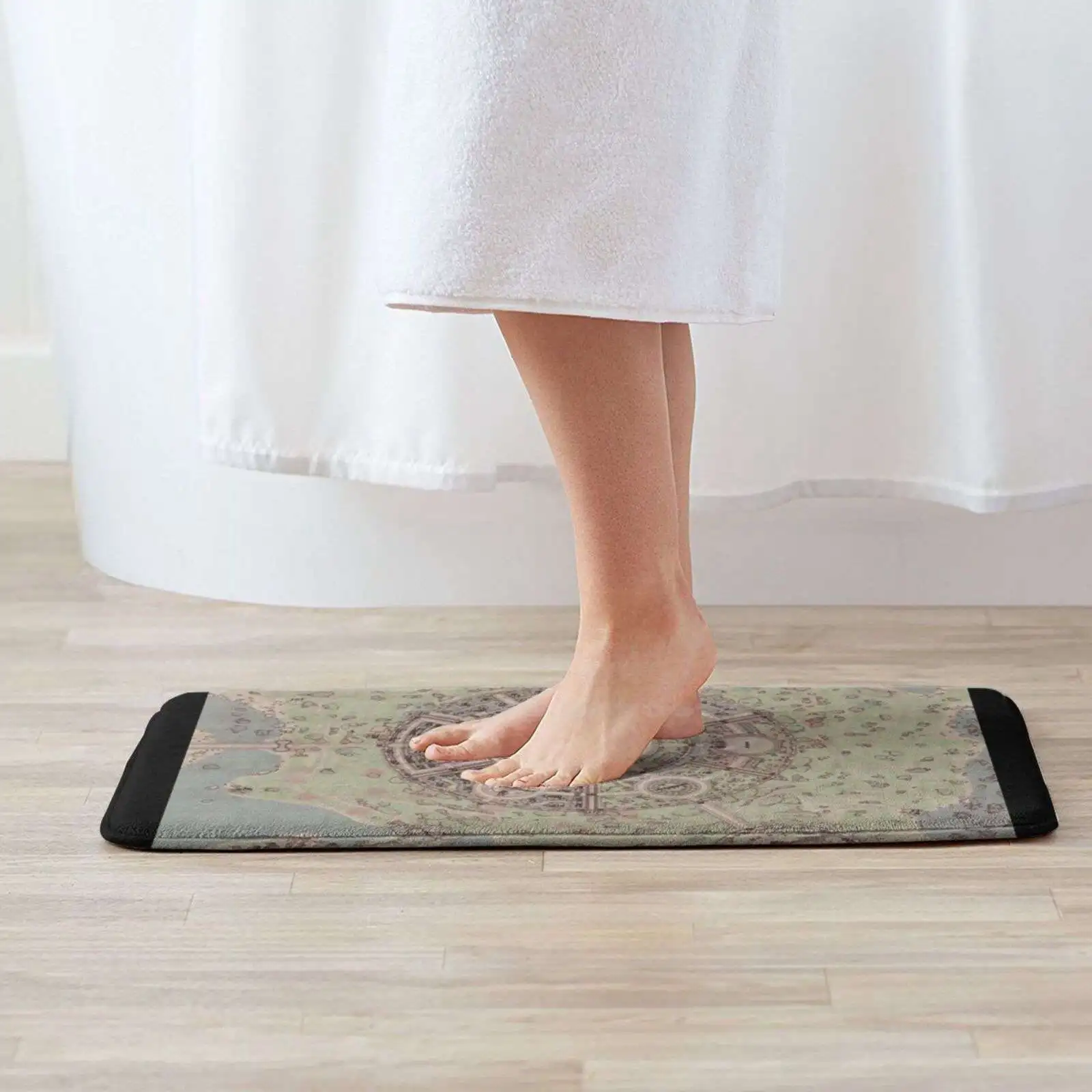 Мягкий Нескользящий 3D коврик с изображением карты императора Тамриэль Скайрим |