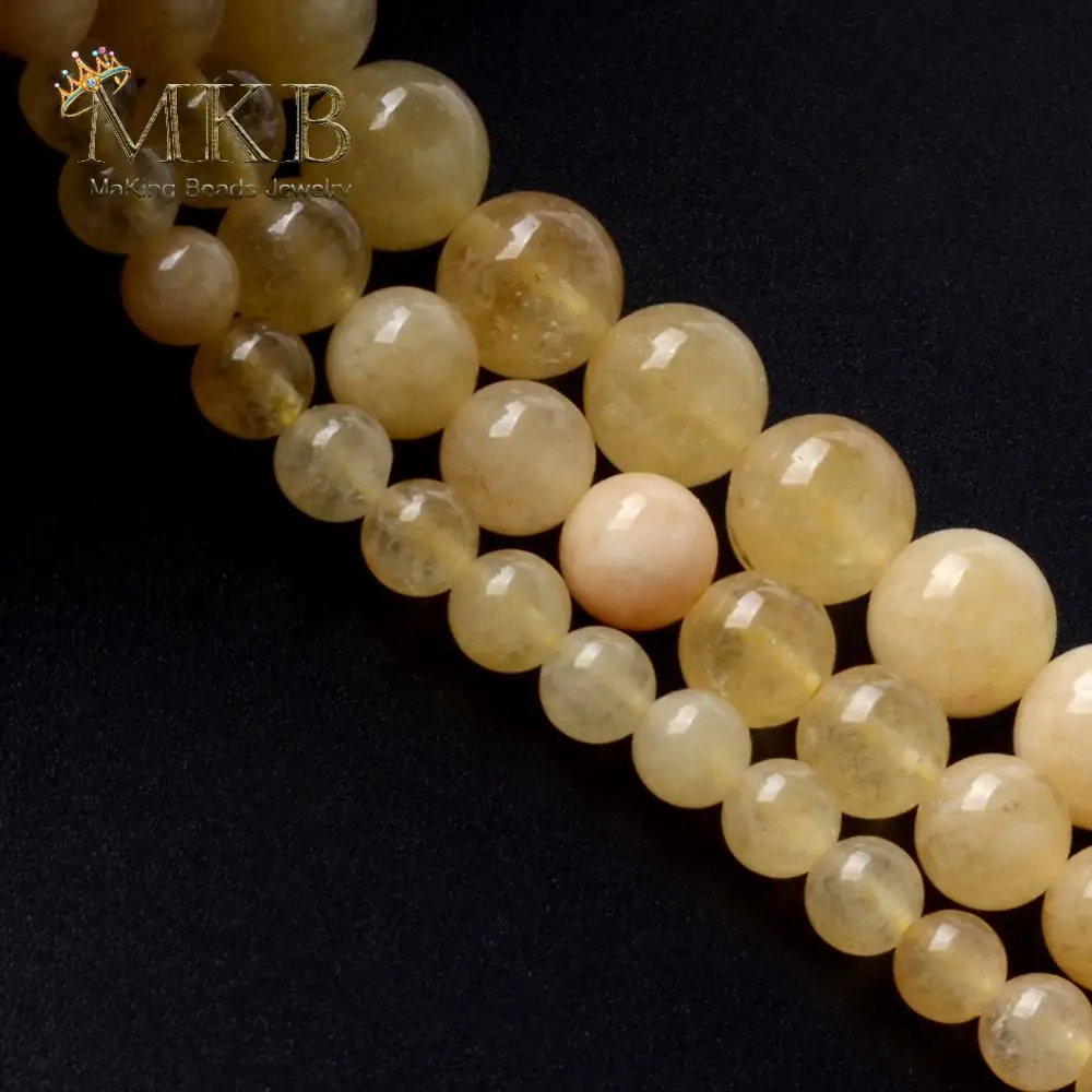 Круглые Бусины Из рутилированного кварца для изготовления ювелирных изделий 6/8/10