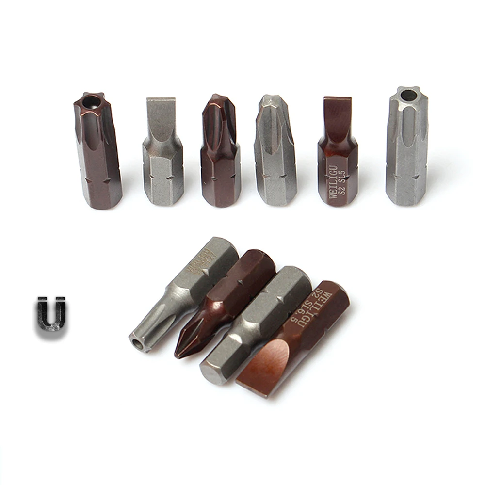 1 набор бит для отверток электрические магнитные биты S2 Torx Sl сверла с