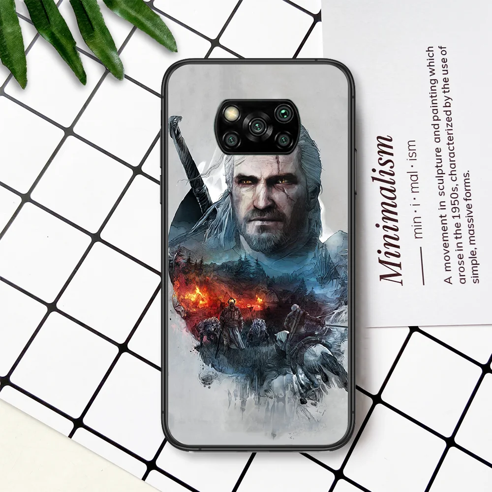 

Witchers Game Phone Case For Xiaomi Mi Note 10 A3 9 MAX 3 A2 8 9 Lite Pro Ultra black Cover Painting Back Trend Coque Tpu Cell