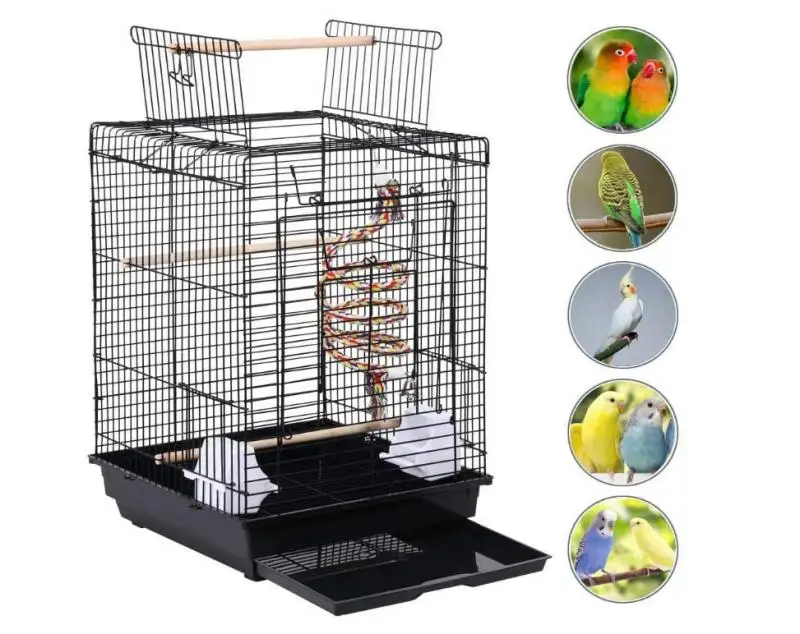 

Bird Cages Bird Nest Supplies Metal Agapornis Cage for Calopsita Parrot Peony Wire House Outdoor Bird Supplies Dropshipping HWC
