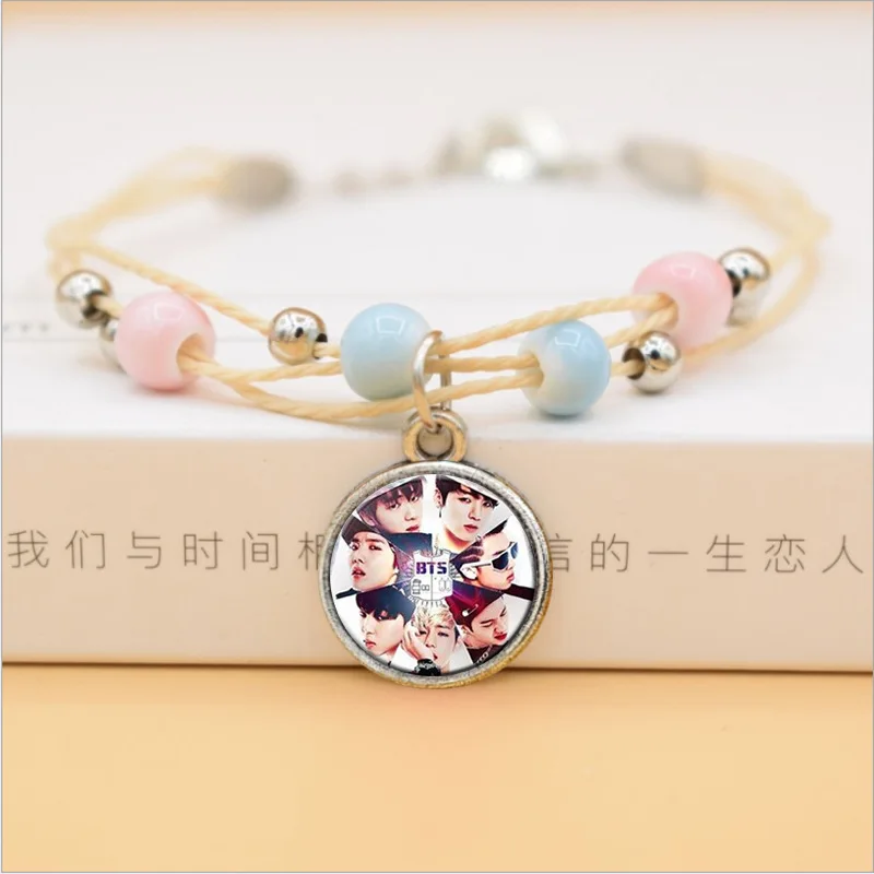 New Products BTS Bulletproof Boys Bracelet DIY Ceramic Bracelets Good Friend Gift