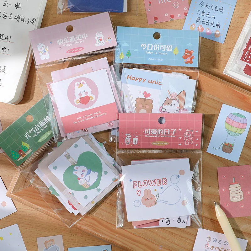 

40Pcs/Pack Cute Cartoon Animals Stationery Stickers Diary Planner Decorative Sticker DIY Scrapbooking Craft Material Supplies