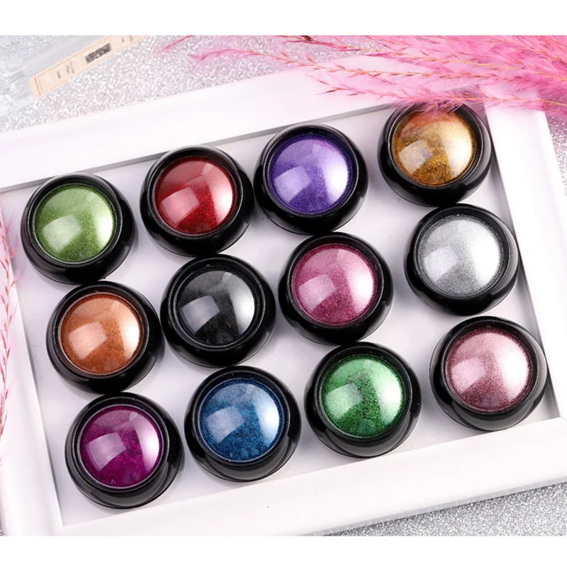 Лучший дизайн ногтей зеркальный пигмент порошок блеск Dip УФ гель лак Декор