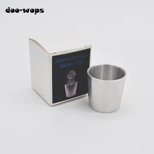 Супер Кубок (половина доллара) магические трюки 3 монеты проникают в металлическую чашку волшебник крупным планом иллюзии мерцающий реквизит ментализм Забавный