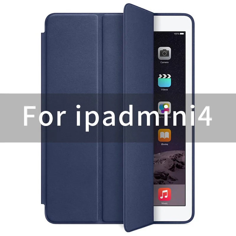 Чехол для iPad mini1/2/3/4 7,9 дюймов полное покрытие 1:1 магнит Smart Auto Sleep чехол с откидной крышкой с функцией подставки A1490 A1489 A1432 оболочки - Цвет: mini4-Blue