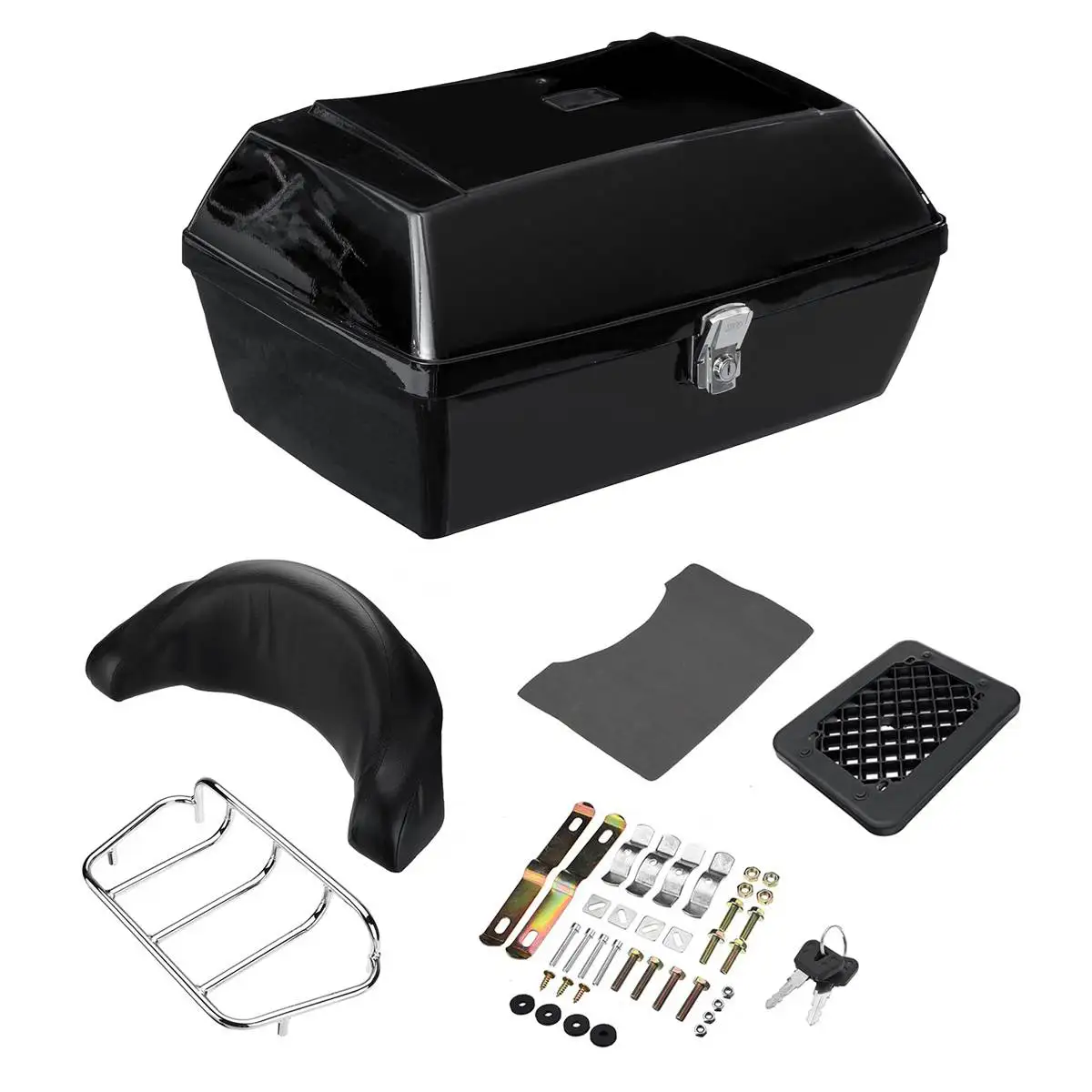 Задний багажник для мотоцикла 48 л коробка хранения чехол ящик инструментов с