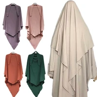 big size long islamic prayer hijab headwrap khimar muslim wear for women niqab ramadan overhead dubai turkish one piece jilbab