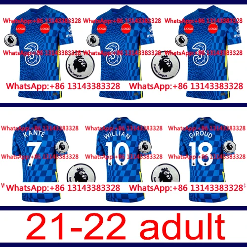 

2021 Top adult Thai ChelseaES Best quality 21-22 custom shirt Top Best sale 2022 Free shipping