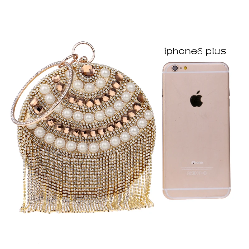 Новое поступление вечерние сумки GLOIG с кисточками и бриллиантами через плечо