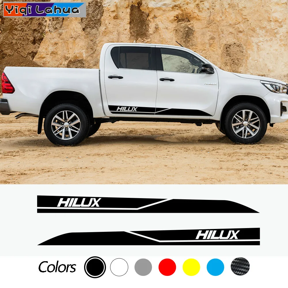 

2 шт., виниловые наклейки на дверь автомобиля Toyota Hilux Revo Vigo