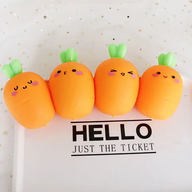 

Strawberry Carrot Stress Ball Set Sand And Water Bead Filled Squeeze Stress Balls Sensory Stress Fidget Toys Vegetable Kids Gift