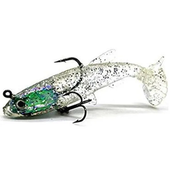 

4pcs Arrive 8cm 14g Soft Bait Lead Head Sea Fish Lures Fishing Tackle Sharp Treble Hook T Tail