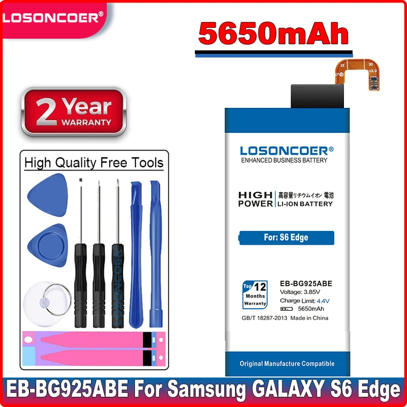 Аккумулятор для Samsung GALAXY S6 Edge G9250 G925F G925FQ G925S G925V G925A 5650 мАч|Аккумуляторы мобильных