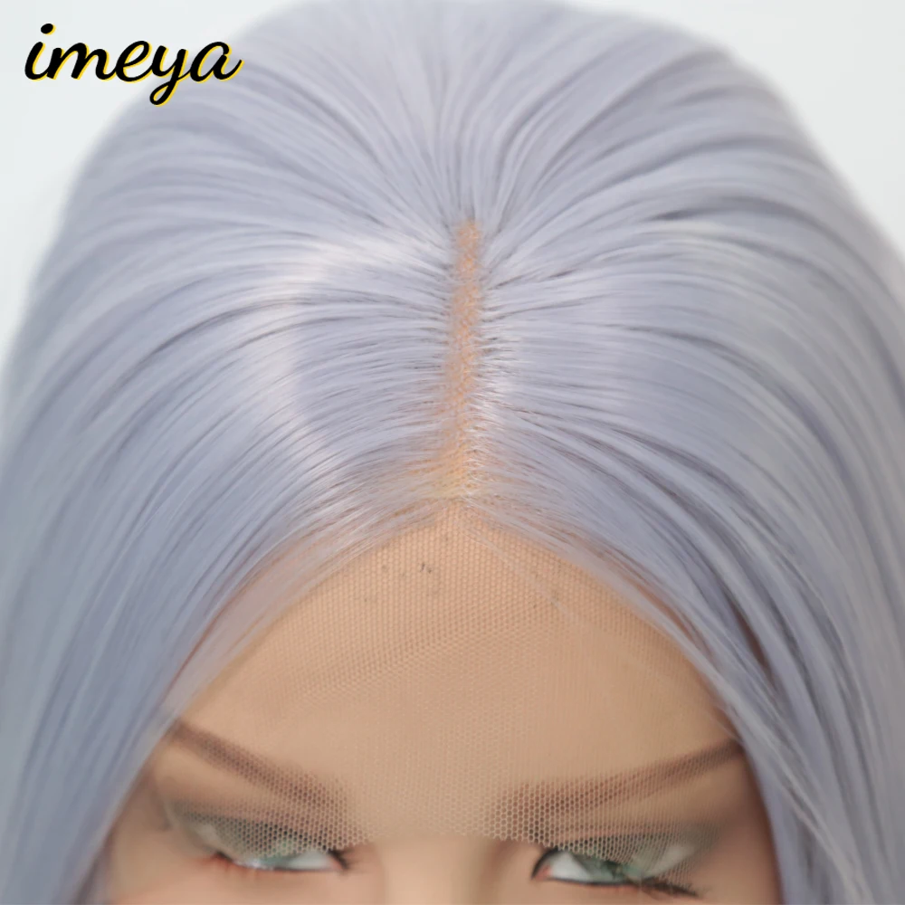 Imeya, 150% плотность, 24 дюйма, шелковистые прямые парики, термостойкие волосы, синтетические, 13x3, парики на кружеве для женщин, можно косплей, парики