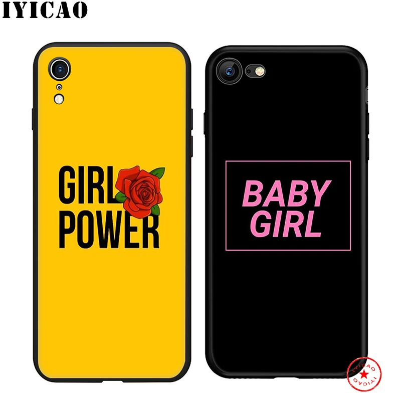 IYICAO Girl Power Fight Soft Phone Case for iPhone 11 Pro XR X XS Max 6 6S 7 8 Plus 5 5S SE Silicone TPU |
