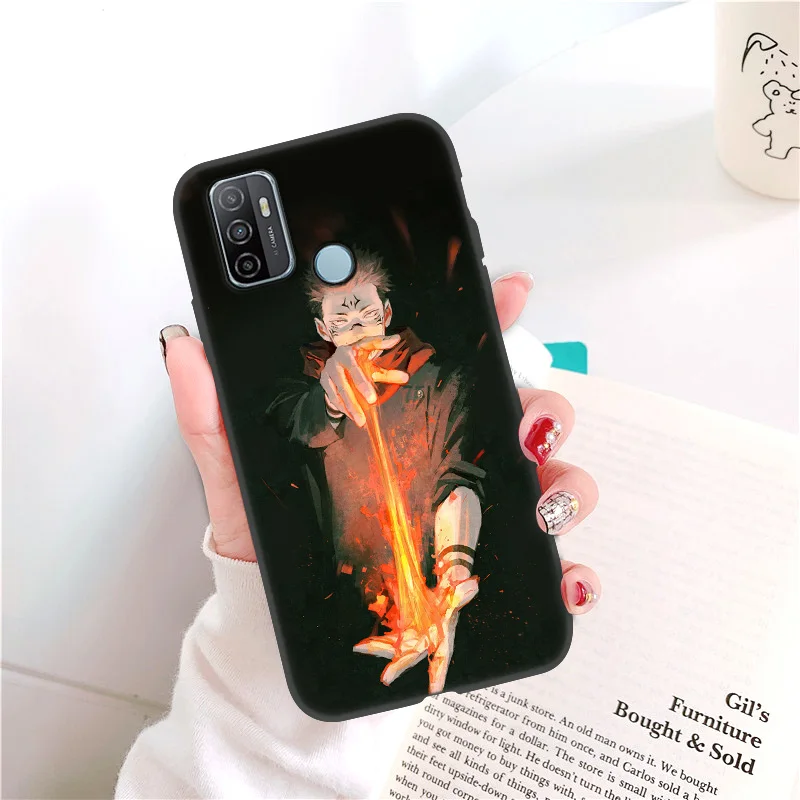 Soft Silicone Case For OPPO A72 A73 A71 A5S A59 A53 A52 A3S A39 A57 A37 A3 A93 A94 Phone Case Back Cover Jujutsu Kaisen Anime