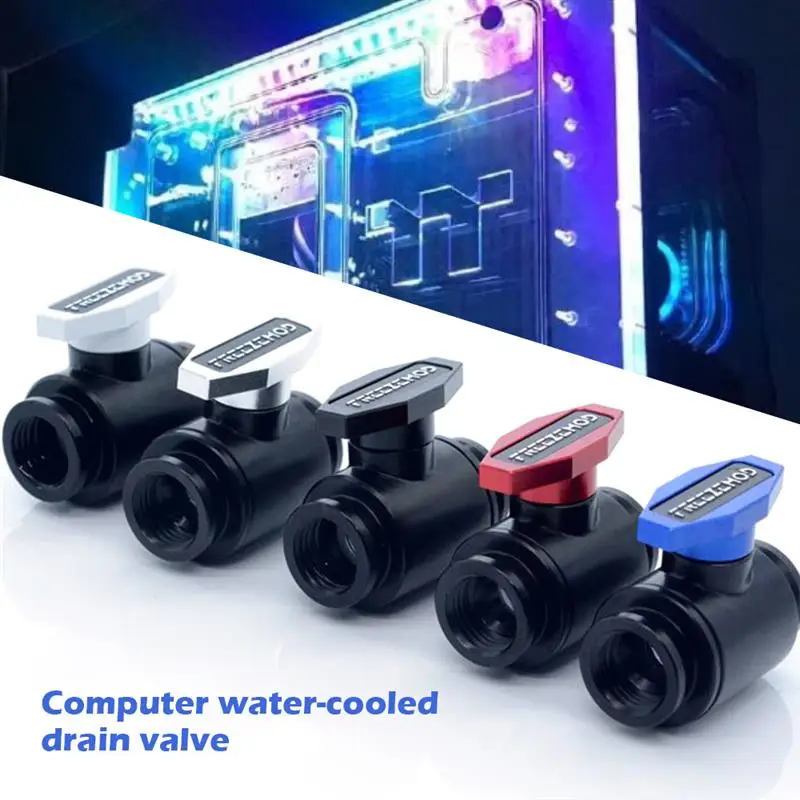 Абсолютно Новый FREEZEMOD компьютер ПК Водяной кулер фитинг сливной клапан шаровой