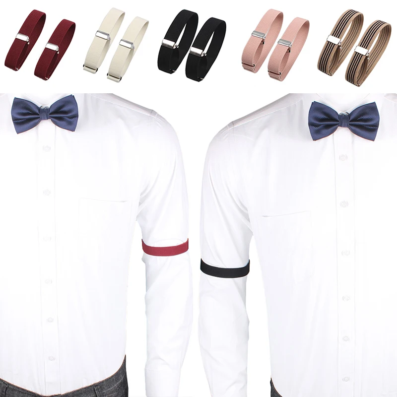 1Pair Elastic Armband Shirt Sleeve Holder Women Men Fashion Adjustable Arm Cuffs Bands for Party Wedding Clothing Accessories |