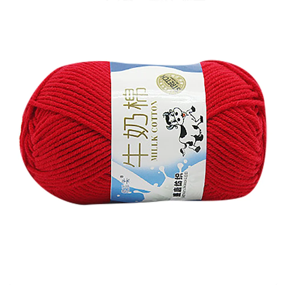 1 шт. 50 г вязаный вручную теплый зимний шарф из молочного хлопка с нитками для