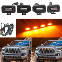 4pcs car led front grill lights for toyota tacoma raptor trd off road sport 2020 2021 external grill lamp luces styling