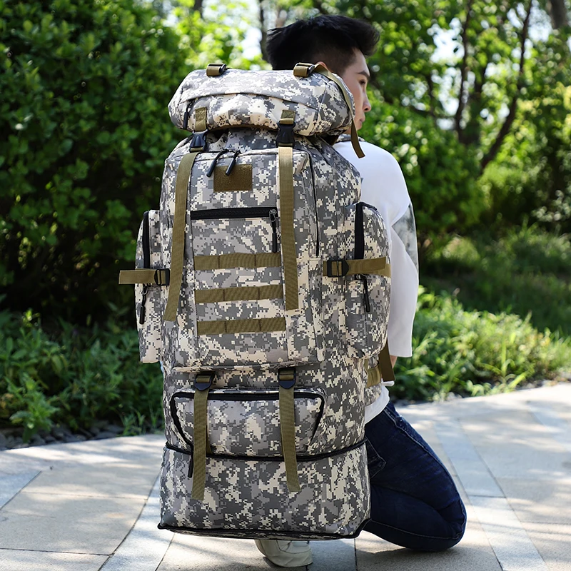 

Men's Jungle Backpacks High Quality Oxford Cloth Waterproof Bagpack Unisex Hiking Bag Outdoor Large Capacity Camping Backpack