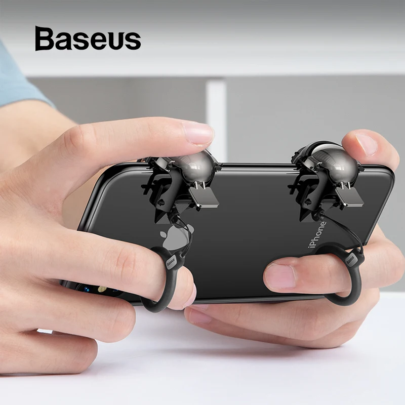 Baseus Pubg Controller for iPhone XR L1 R1 Gaming Trigger Pubg Mobile Gamepads Fire Button Smart Phone Mobile Shooter Controller