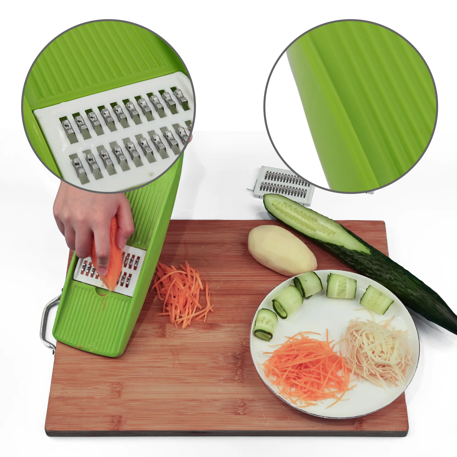 

Slicer Steel Vegetable with 3 Blades Julienne Cutter Potato Carrot Sclier Multifunctional Kitchen Fruit Grater Shredders Gadgets