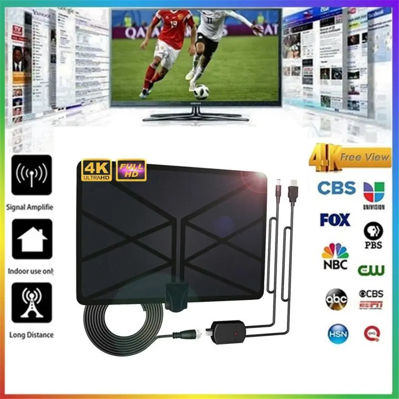 

1080P/4K HD TV Digital Antenna With Amplifier, Indoor Digital 960 Miles Receptor Antennas Moisture Proof And Anti-thunder TV