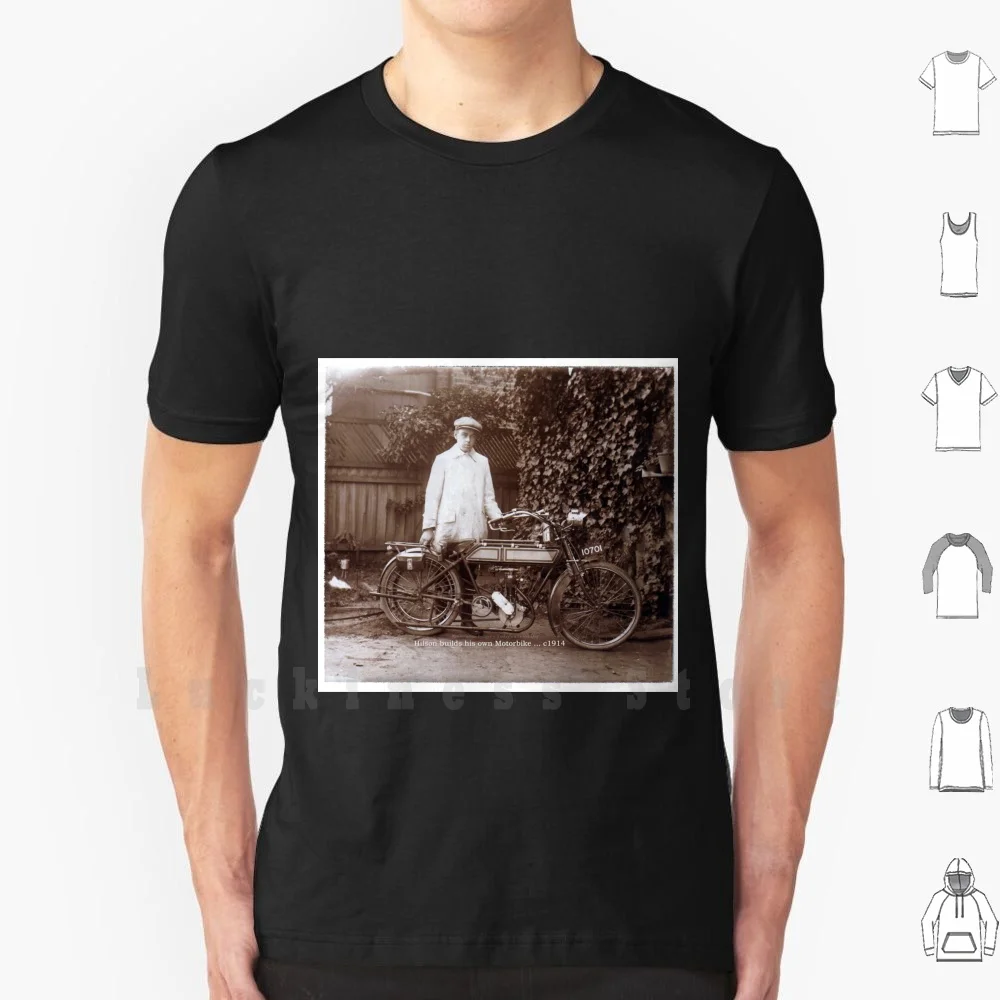 Футболка Hilson для сборки мотоцикла-1914 хлопковая футболка сделай сам большой